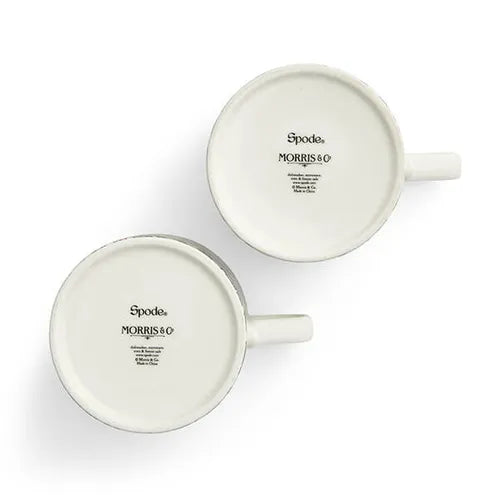 Morris & Co Daffodil Privat Pink & Willow Bough Sage Set of 2 Mugs