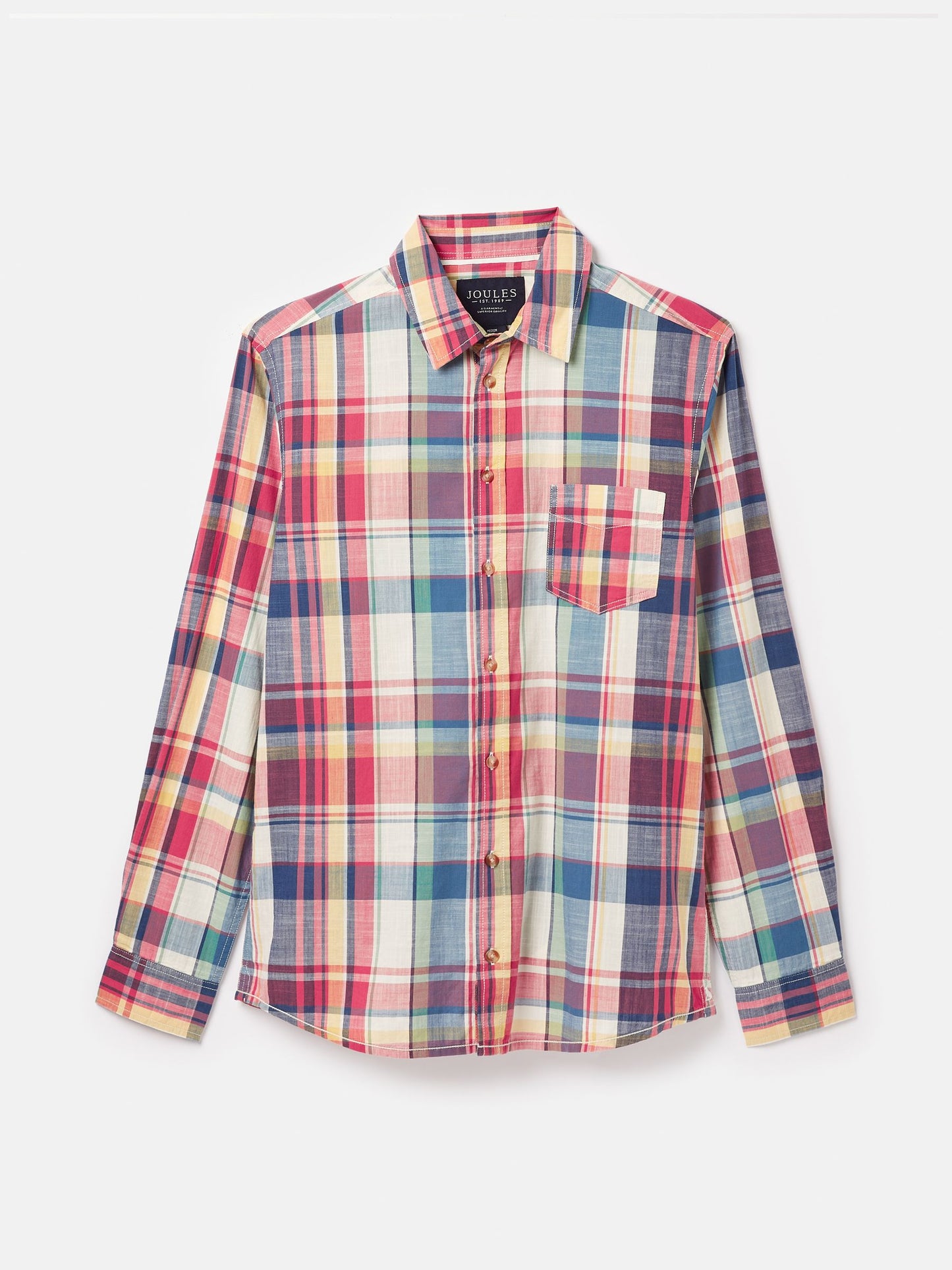 Joules Madras Long Sleeve Classic Fit Shirt