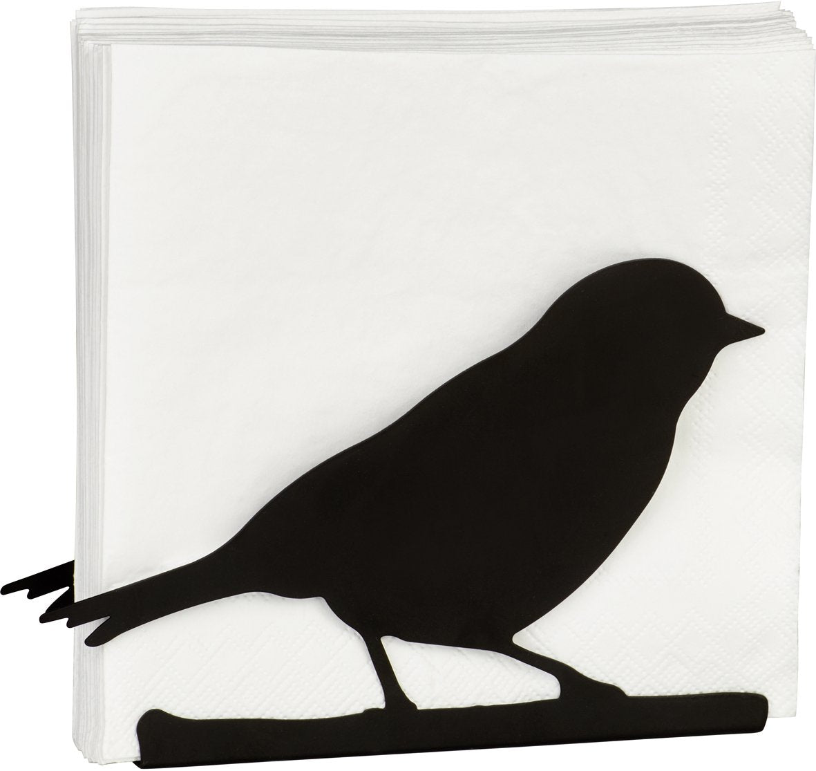 IHR Willow Bird Silhouette Black Metal Napkin Holder