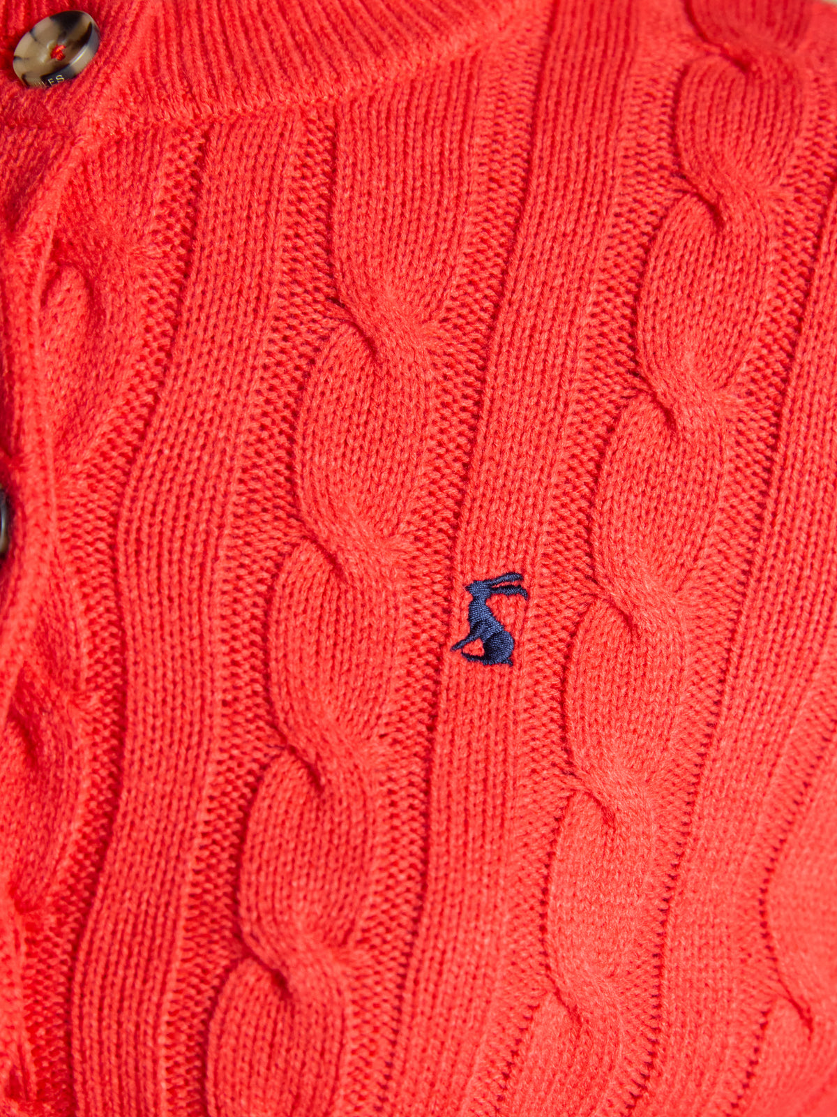 Joules Cable Knit Button Up Cardigan