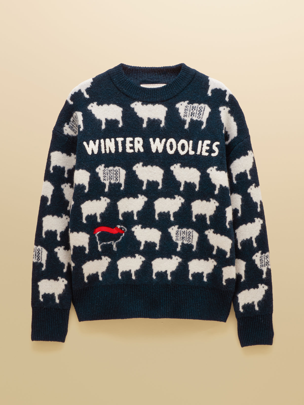 Joules Sheep Icon Crew Neck Knitted Jumper
