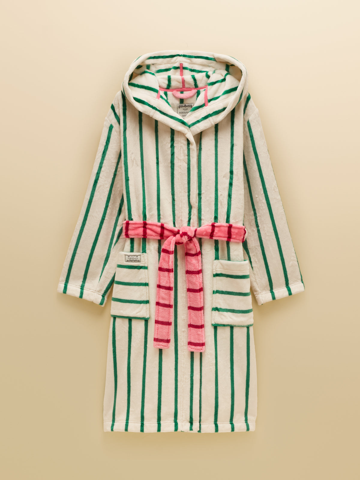 Joules Womens Luna Lightweight Hooded Fleece Dressing Gown