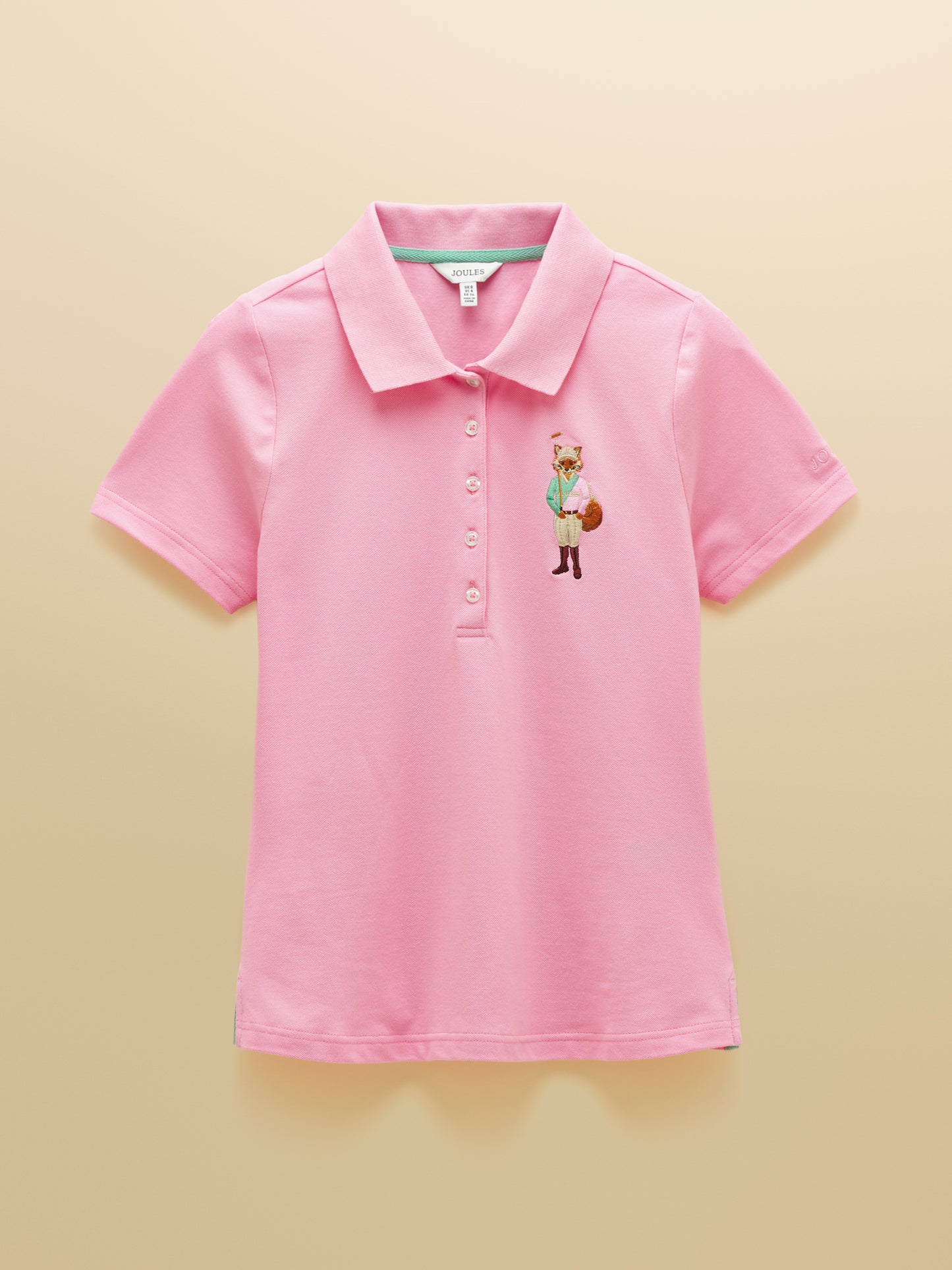 Joules Women's Jonty Fox Slim Fit Cotton Pique Polo Shirt