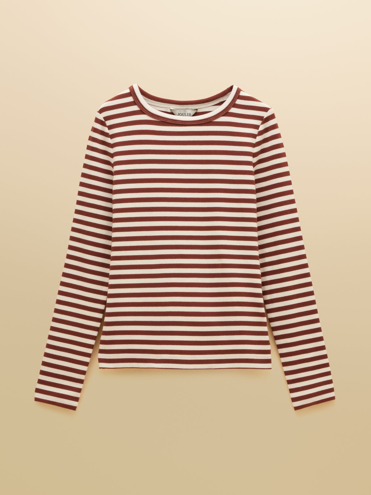 Joules Sophie Long Sleeve Ribbed Fitted Top