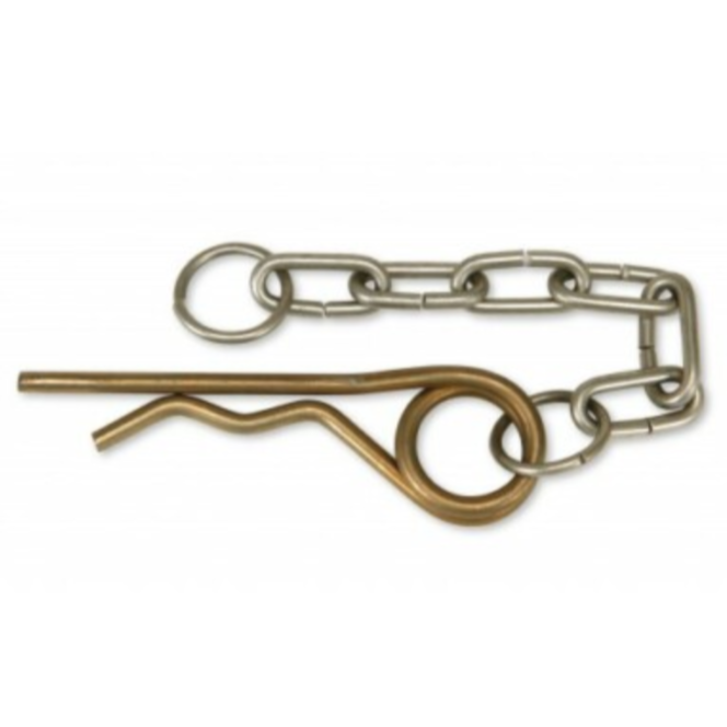 Ifor Williams P04743 Jockey Wheel R Clip & Chain Assembly Knott