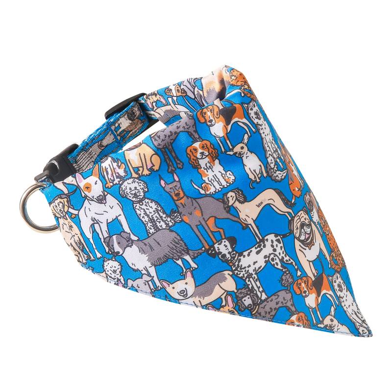 PB03 Blue Dogs Dog Bandana