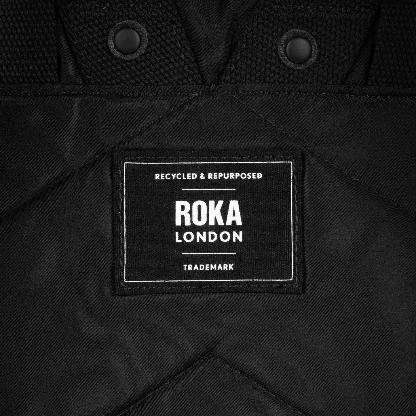 ROKA Black Label Camden P Recycled Nylon Backpack - All Black