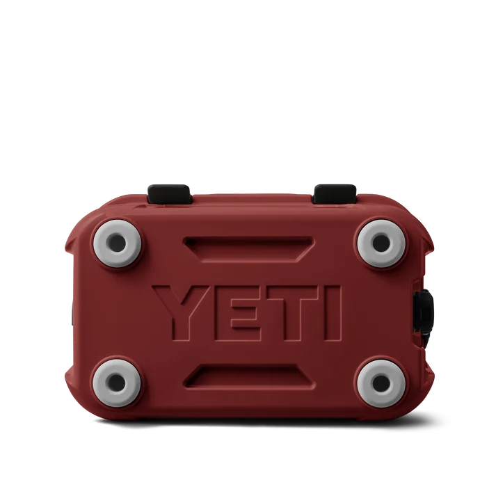 YETI Roadie 15 Cool Box in Stag Red with padded shoulder strap