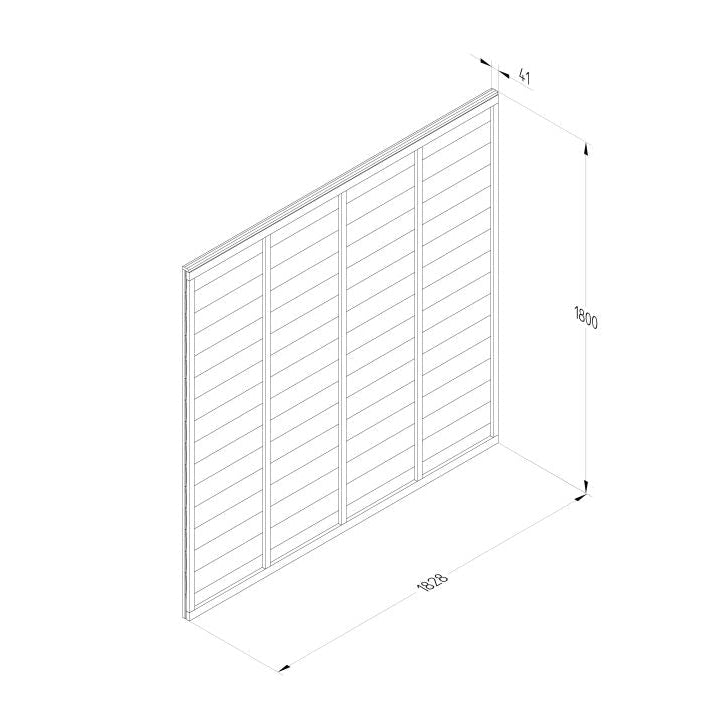 Forest Garden Larchlap Signature Pressure Treated Overlap Fence Panel