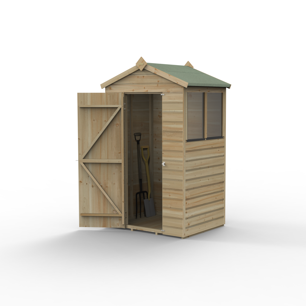 Forest Garden Beckwood 4x3 Apex Shed with 2 Windows