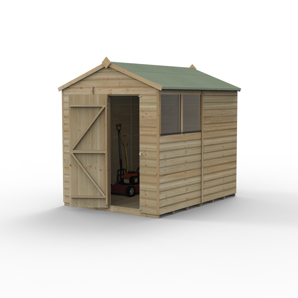 Forest Garden Beckwood 6x8 Apex Shed with 2 Windows