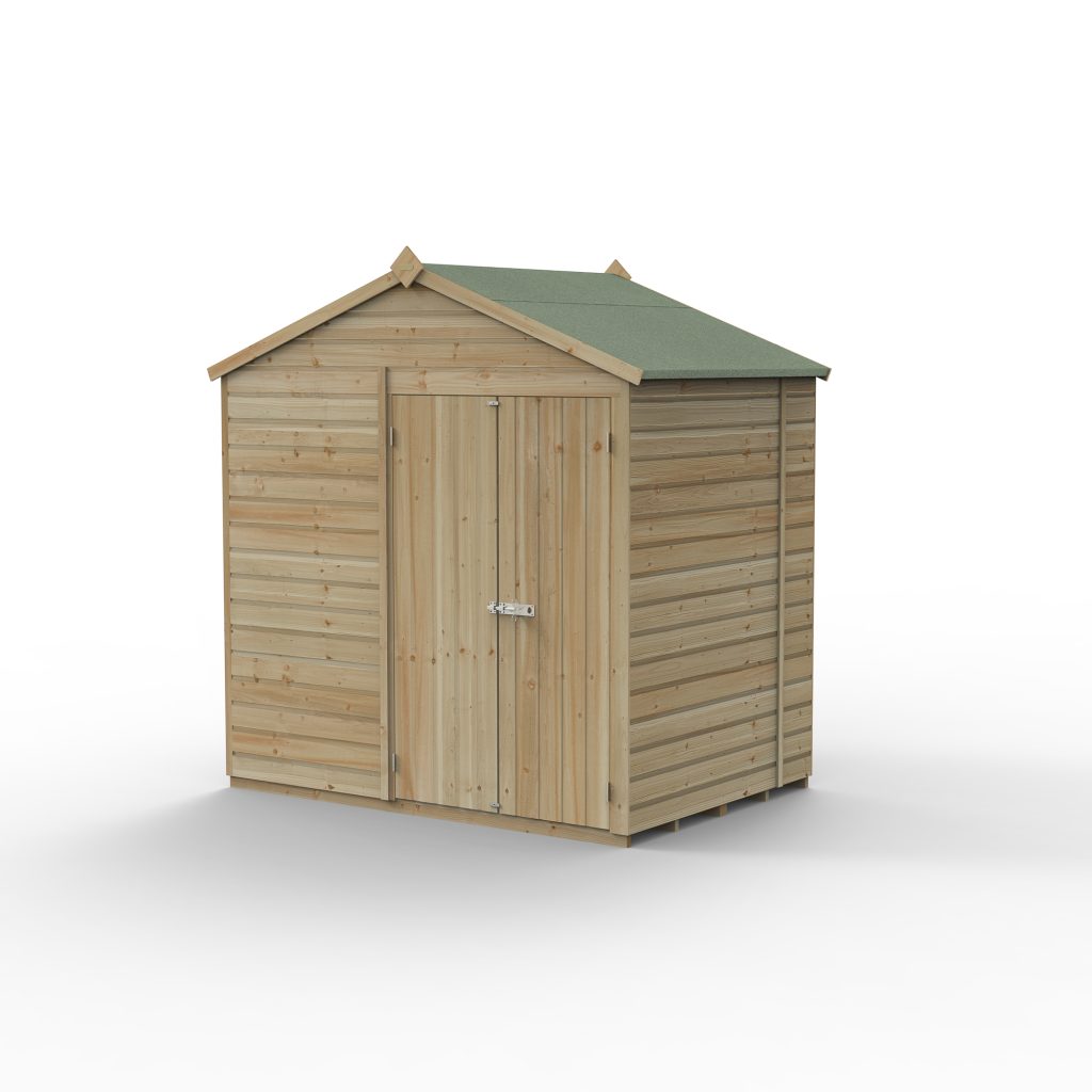 Forest Garden Beckwood 7x5 Apex Shed - No Windows - Double Door