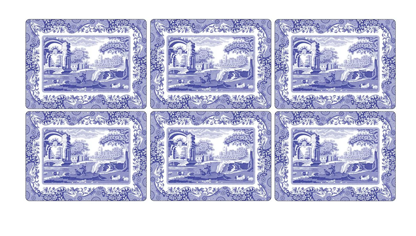 Spode Blue Italian Set of 6 Placemats