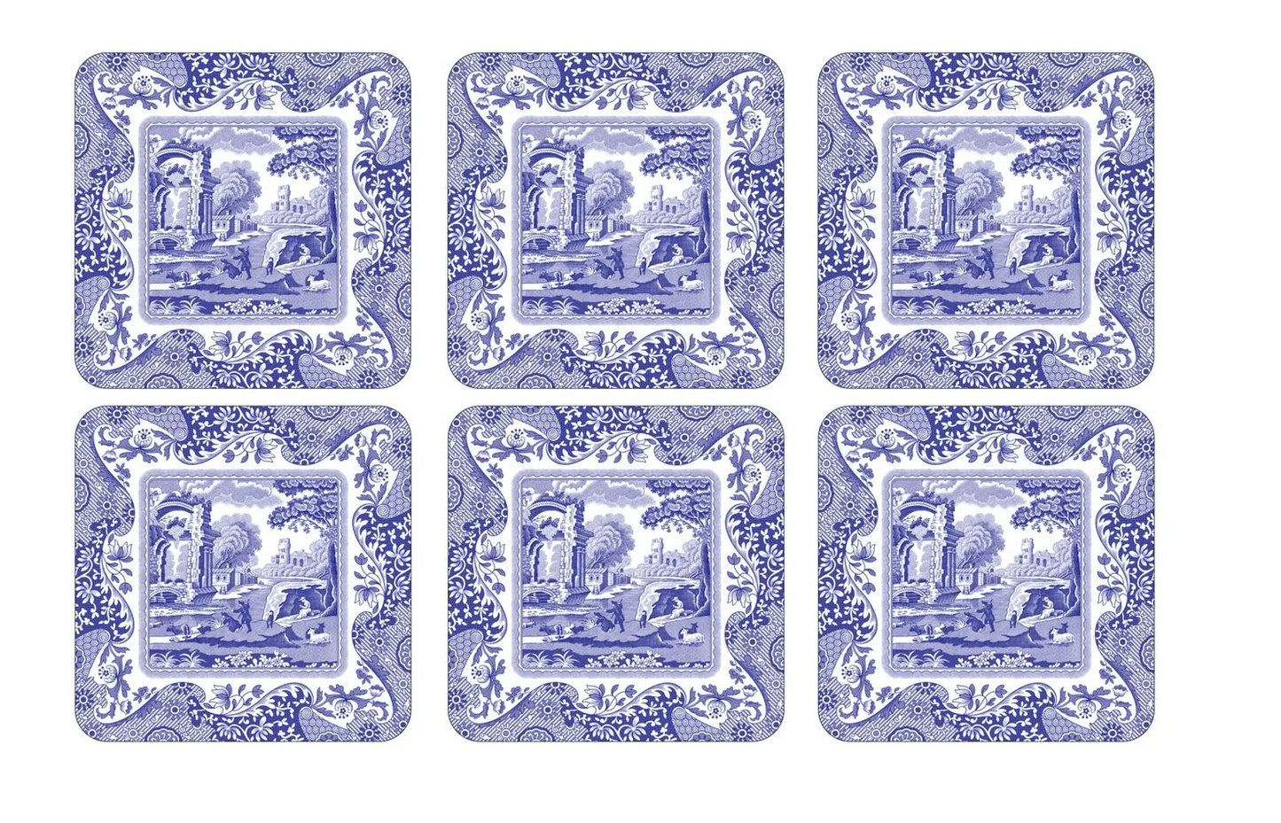 Spode Blue Italian Set of 6 Coasters