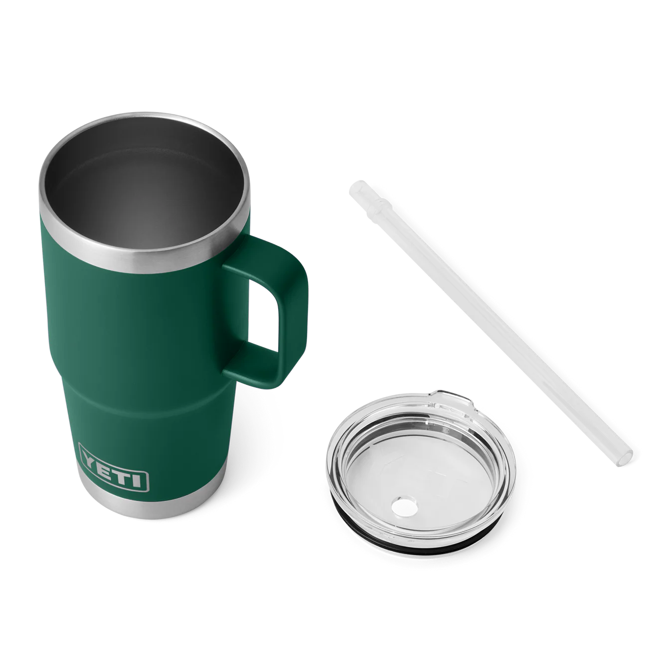 YETI Rambler 25 oz (739 ml) Straw Mug with Straw Lid - Black Forest Green (Seasonal Edition)