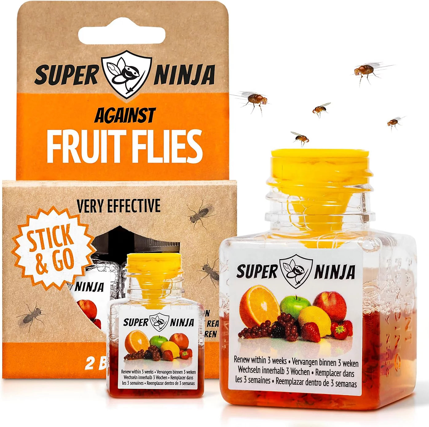 Super Ninja Fruit Fly Killer 2-Pack