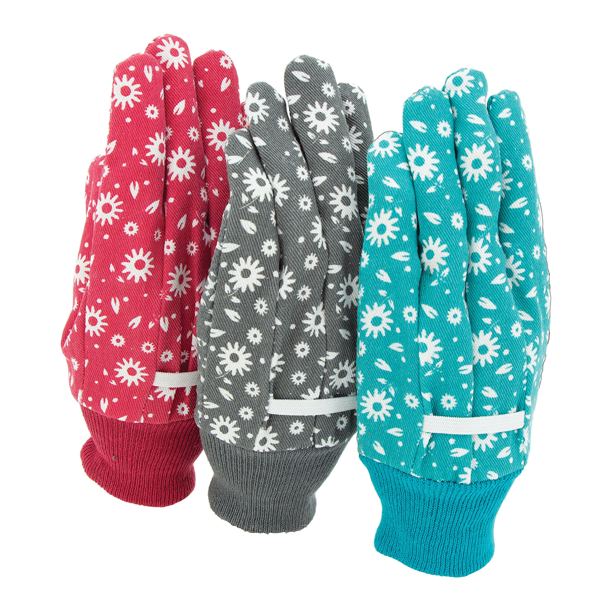 town and country gardening gloves Town & Country Cotton Grip Ladies Gardening Gloves 3-Pack