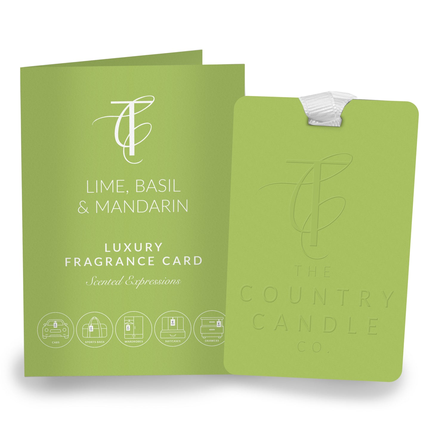The Country Candle Co Scented Lime, Basil & Mandarin Luxury Fragrance Card