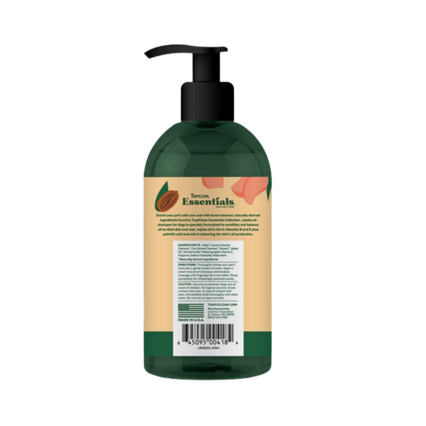 TropiClean Essentials Jojoba Oil Shampoo for Dogs 473ml