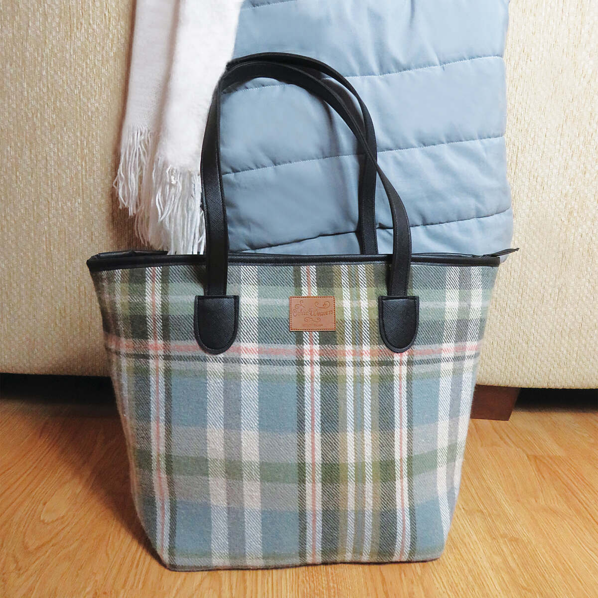 Samuel Lamont Green Tweed Handbag