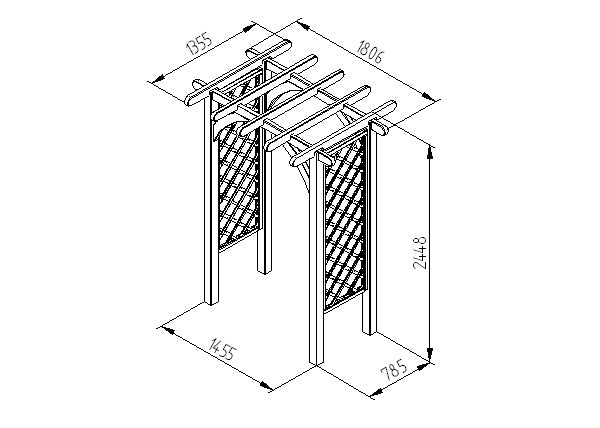 Forest Garden Ultima Pergola Garden Arch