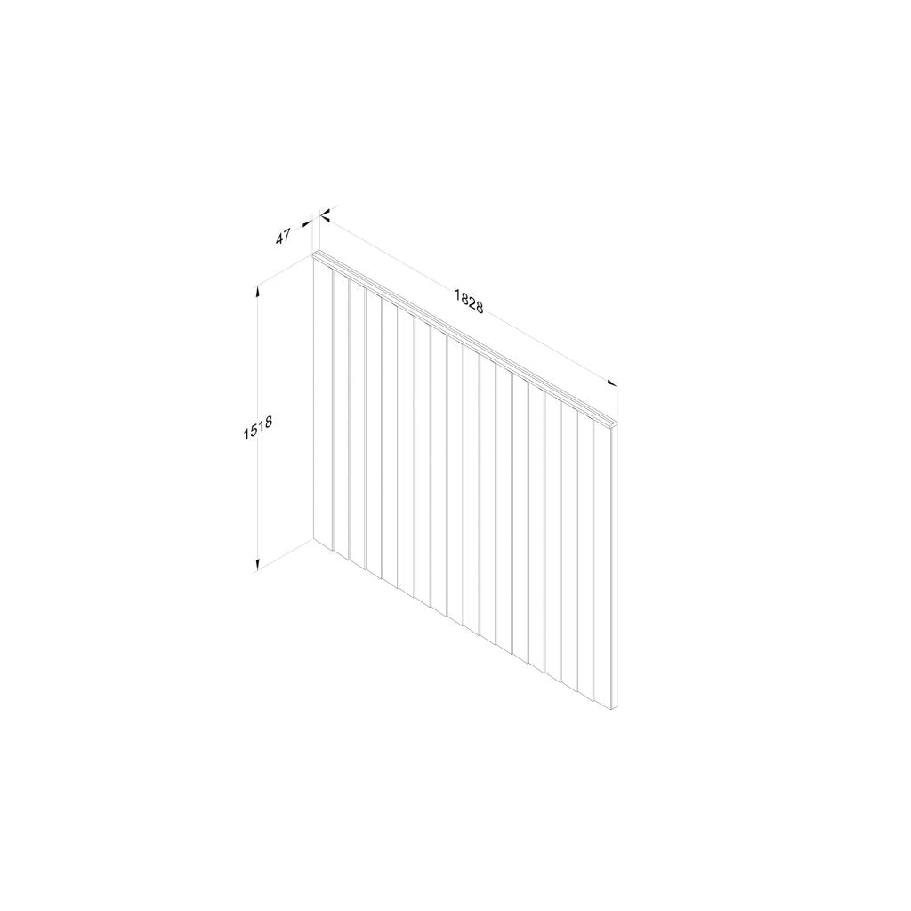 Forest Garden Pressure Treated Closeboard Fence Panel