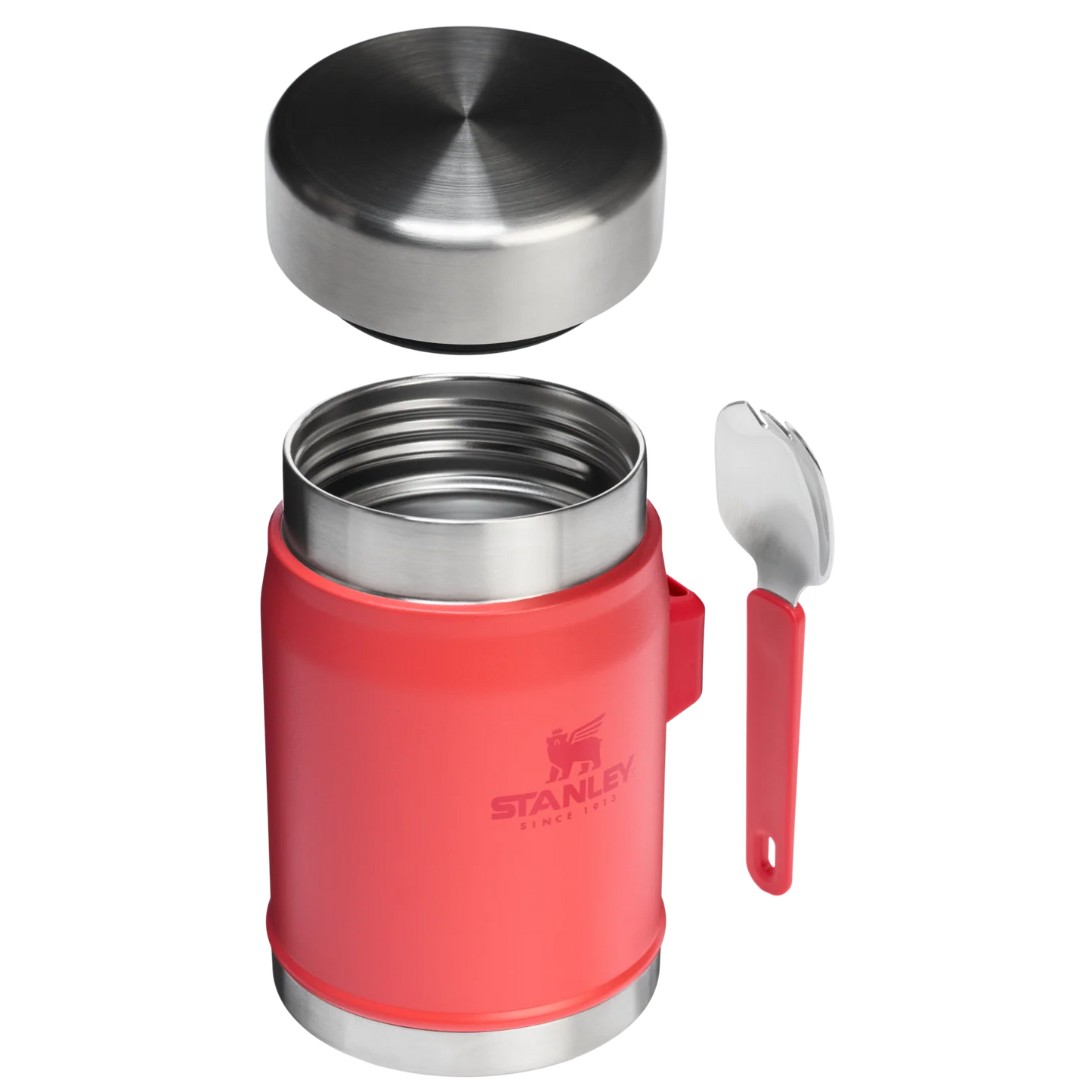 Stanley Classic Legendary Food Jar and Spork 400ml - Hot Coral (Limited Edition)