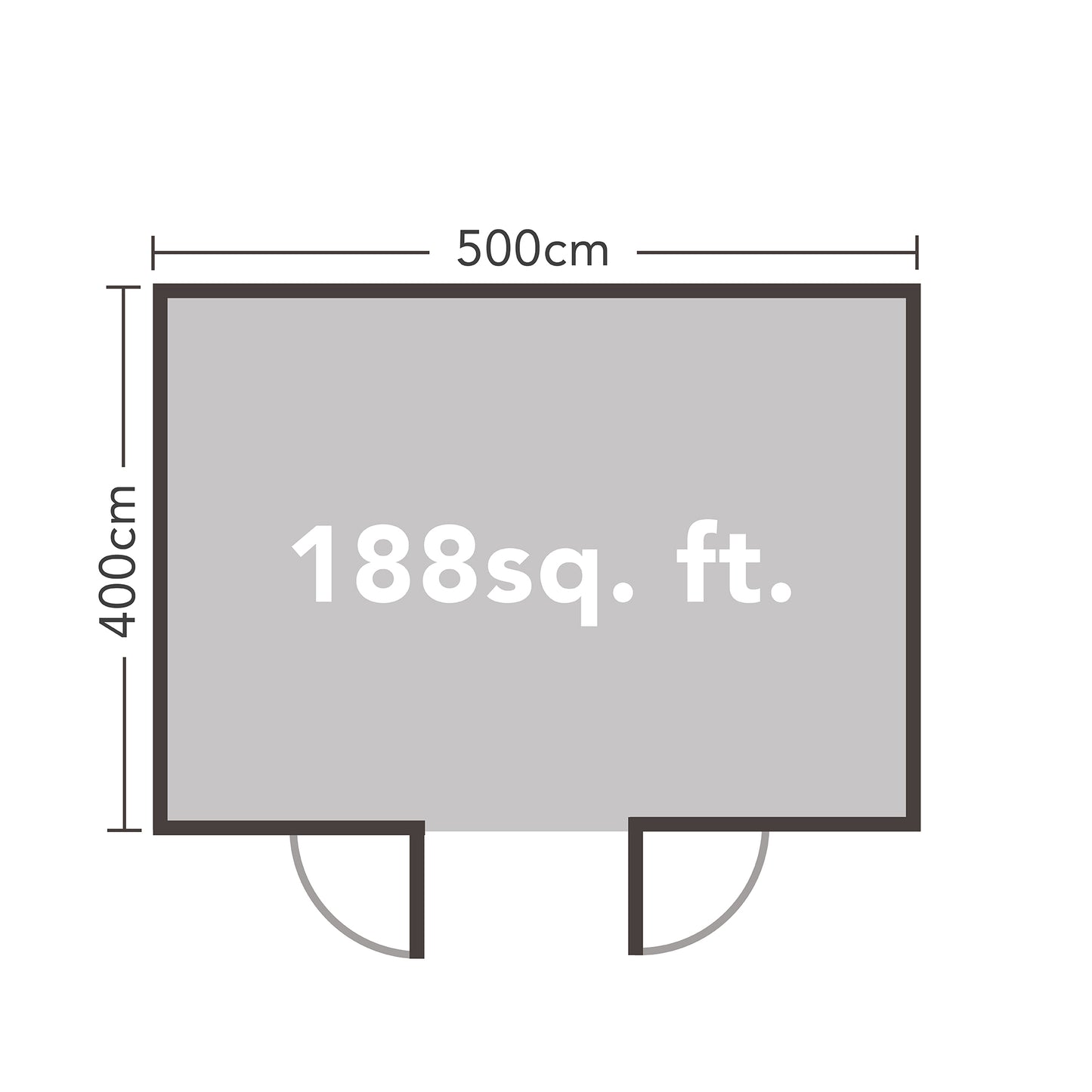 Forest Garden Rushock 5x4m Double Glazed Log Cabin with 24kg Polyester Felt and Underlay