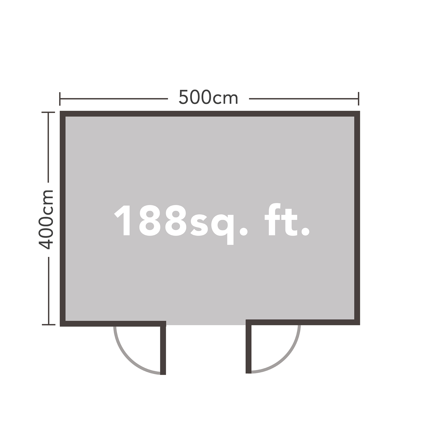Forest Garden Rushock 5x4m Double Glazed Log Cabin with 34kg Polyester Felt and Underlay