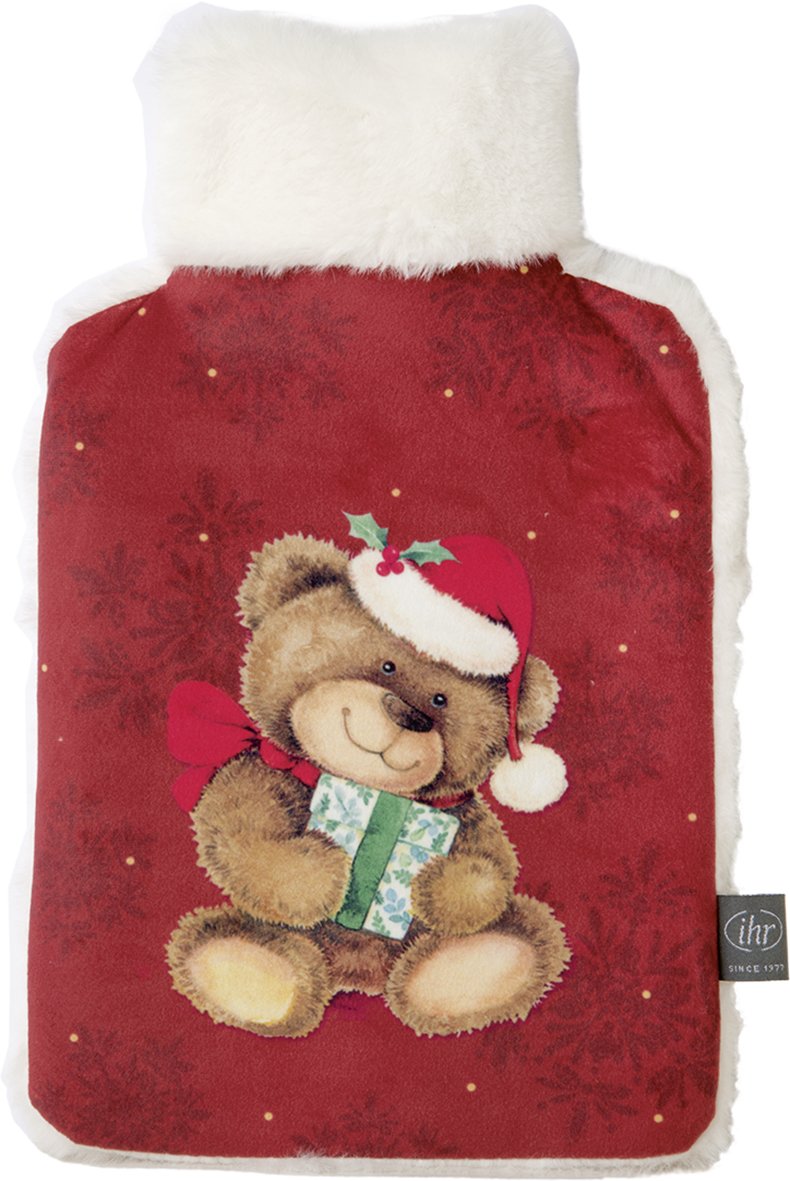 IHR Christmas Teddy Hot Water Bottle