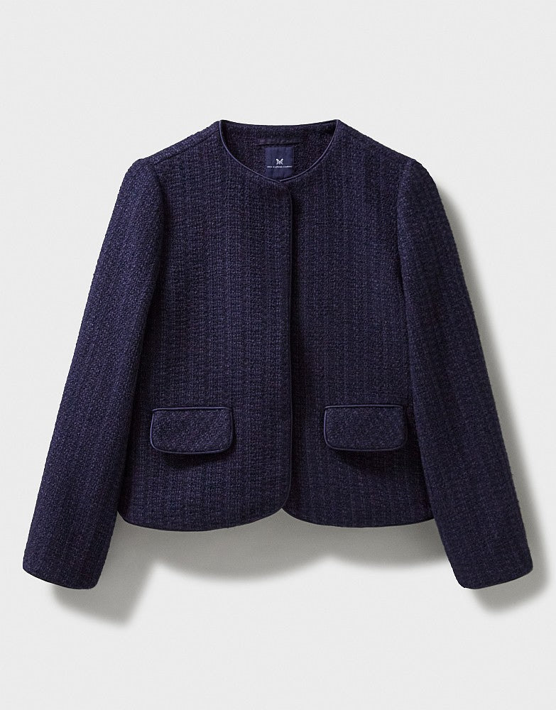 Crew Clothing Textured Collarless Jacket