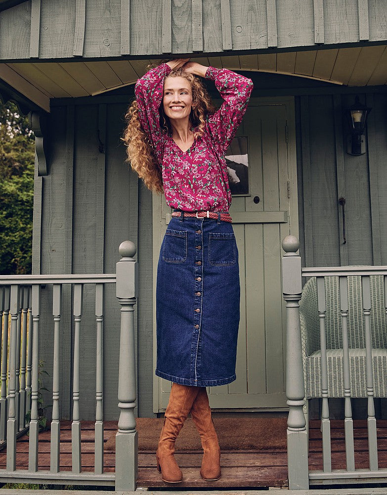 Denim Midi Skirt Over 40 Best Denim Midi And Maxi Skirts 2023 The