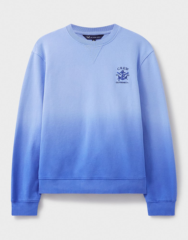 Crew Clothing Ombre Embroidered Cotton Crew Neck Sweatshirt