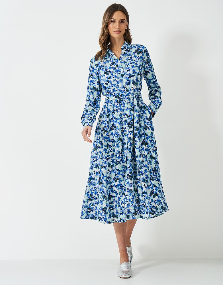 crew shirt dress Zip-up Shirt-dress In Cotton Poplin For Women