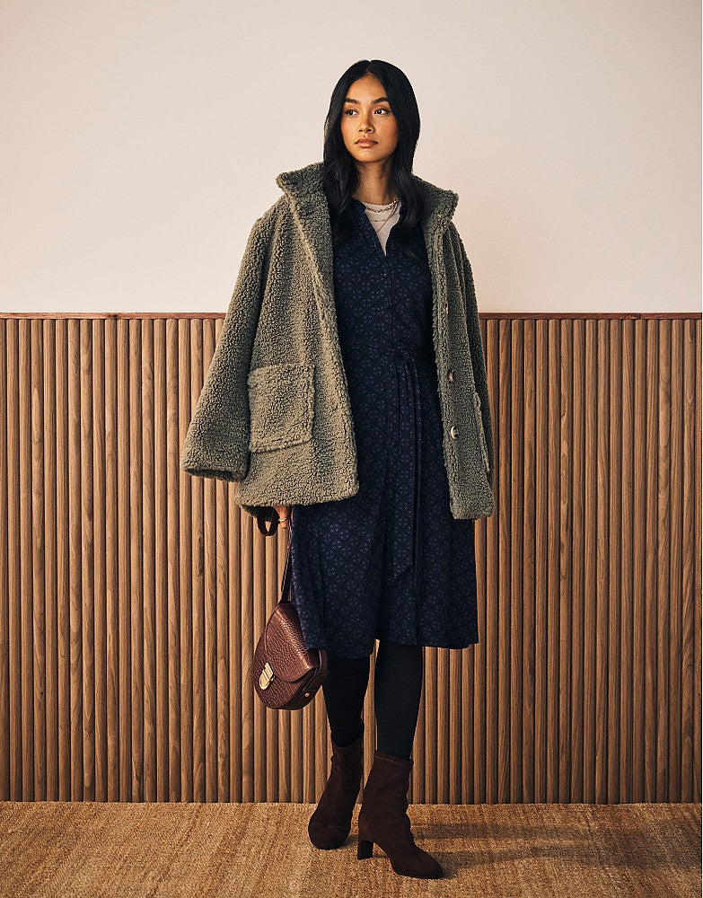 Crew Clothing Borg Patch-Pocket Jacket