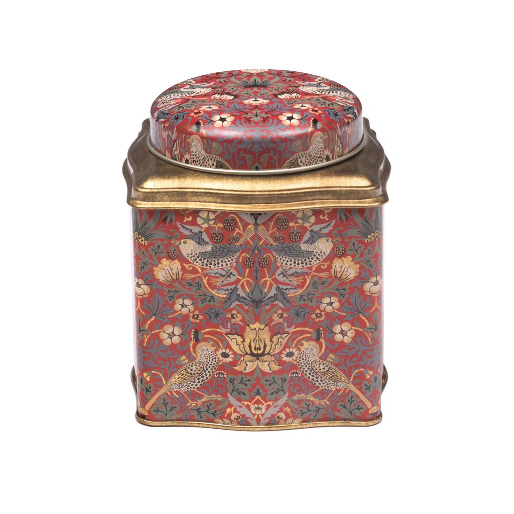 William Morris Strawberry Thief Wavy Dome Lid Caddy
