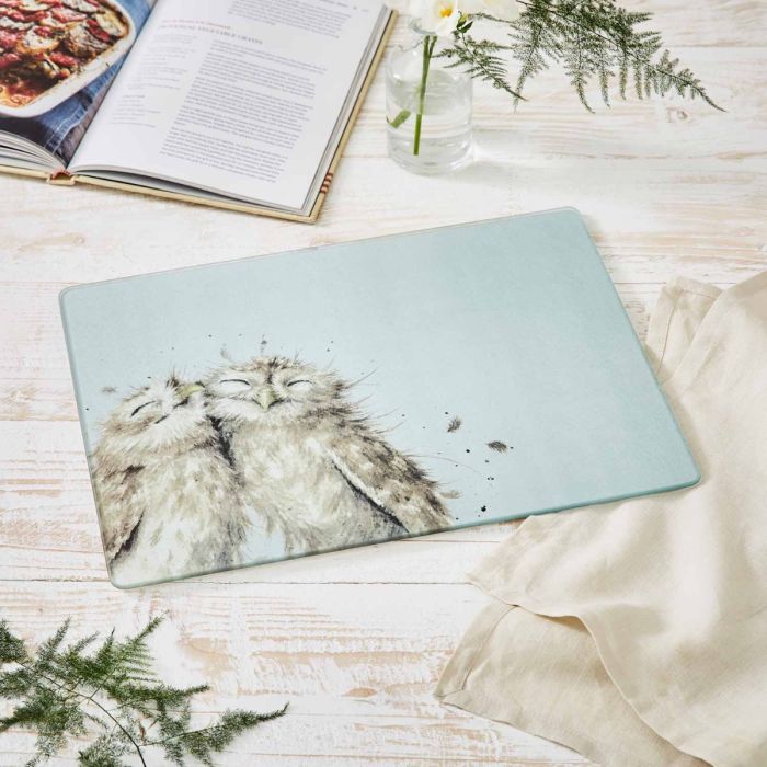 Wrendale Birds of a Feather Owl Glass Worktop Saver