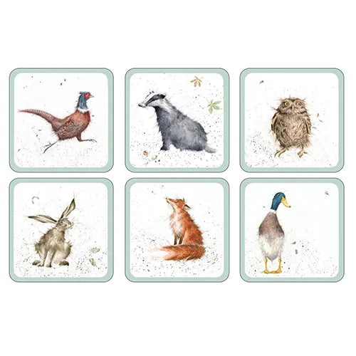 Wrendale The Country Set Country Animal Coasters Set Of 6