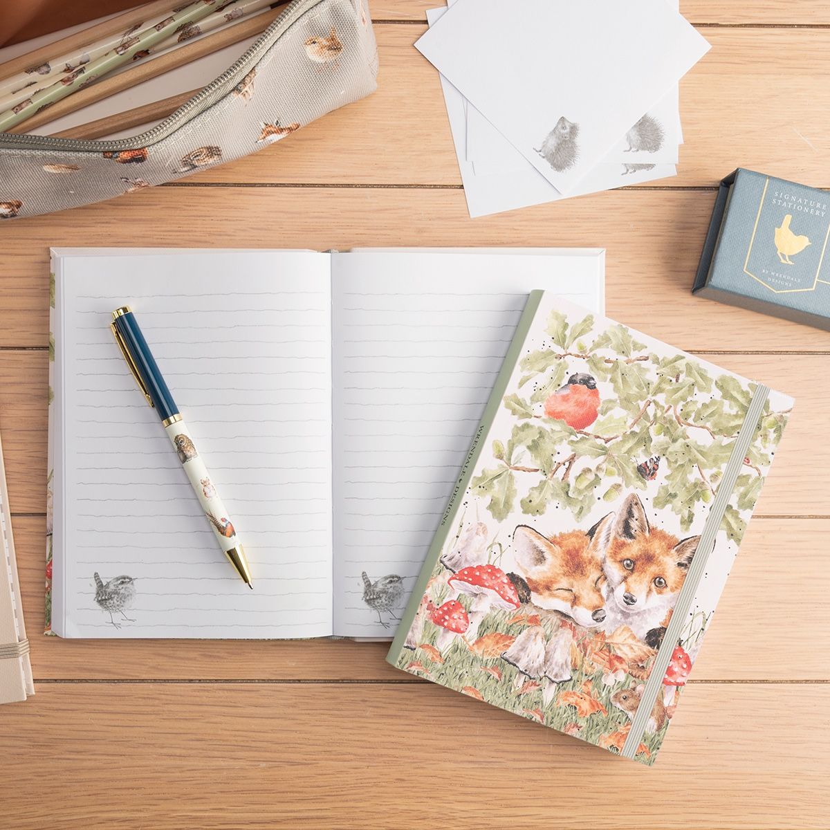 Wrendale Under The Oak Tree Fox Flexi Notebook