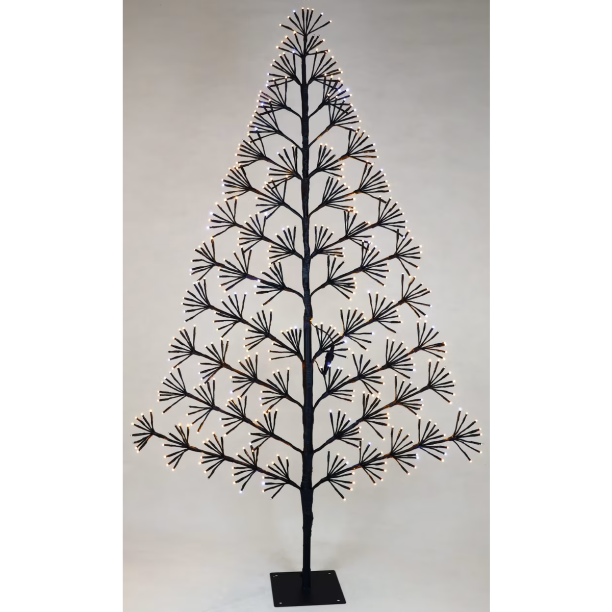 Woodlodge 150cm cosmic starburst tree light ornament with black branches and warm micro LEDs