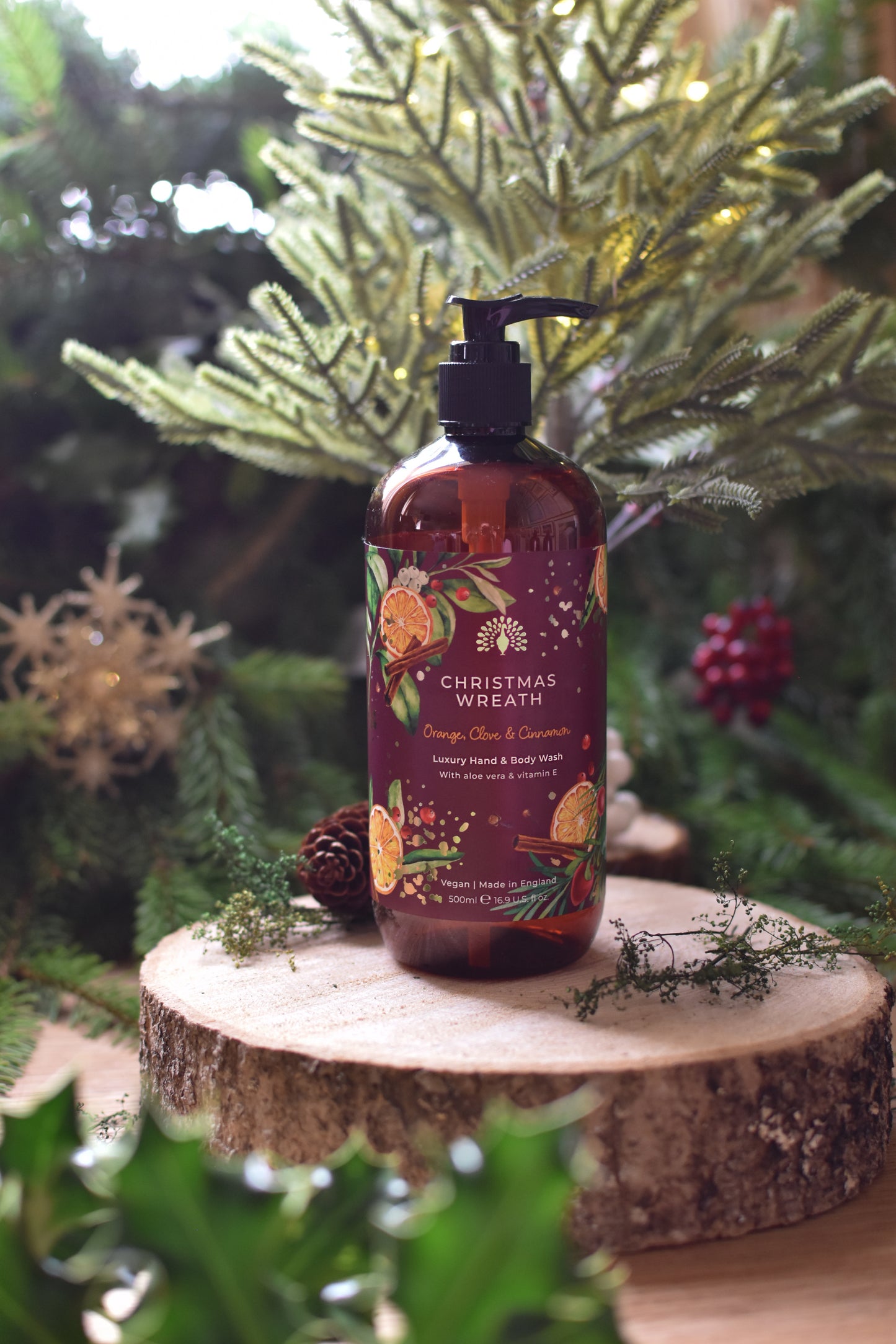 English Soap Company Christmas Tidings Christmas Wreath Hand Wash