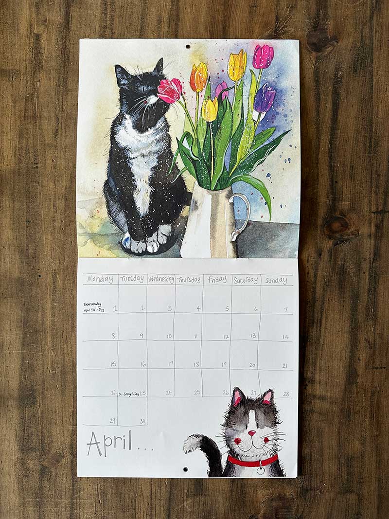 Alex Clark Charismatic Cats Calendar 2024