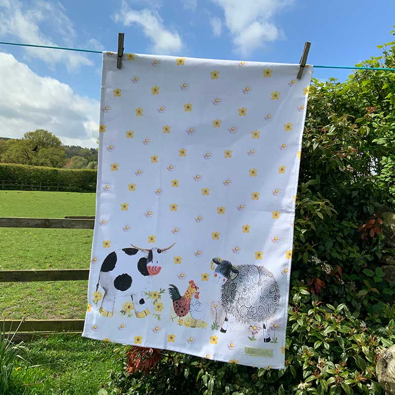 Alex Clark Daisyfield Farm Tea Towel