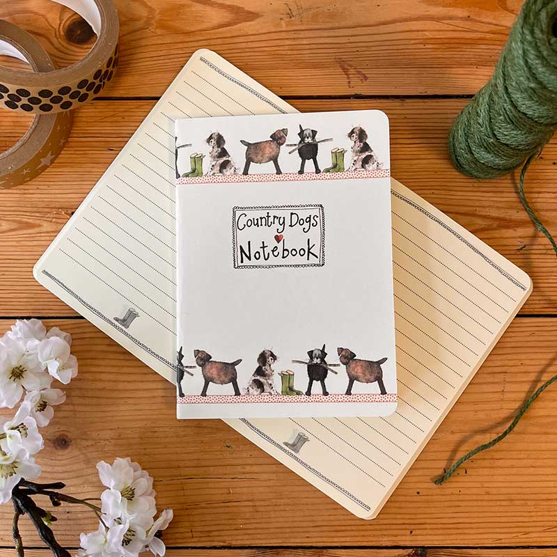 Alex Clark Country Dogs Medium Soft Notebook