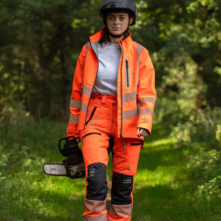 Arbortec Women's Breatheflex Pro Chainsaw Trousers Class 1 Design C front and back view