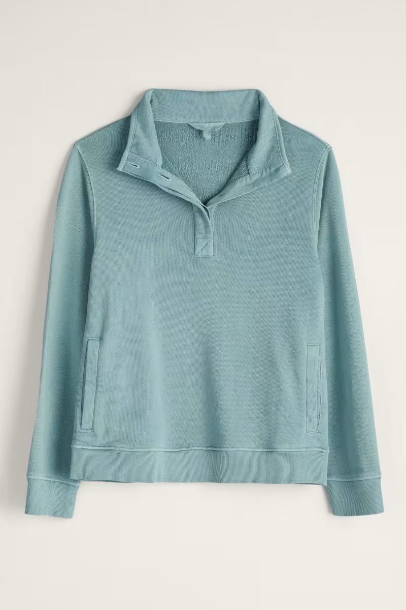 Seasalt Greenshank Organic Cotton Collared Sweatshirt