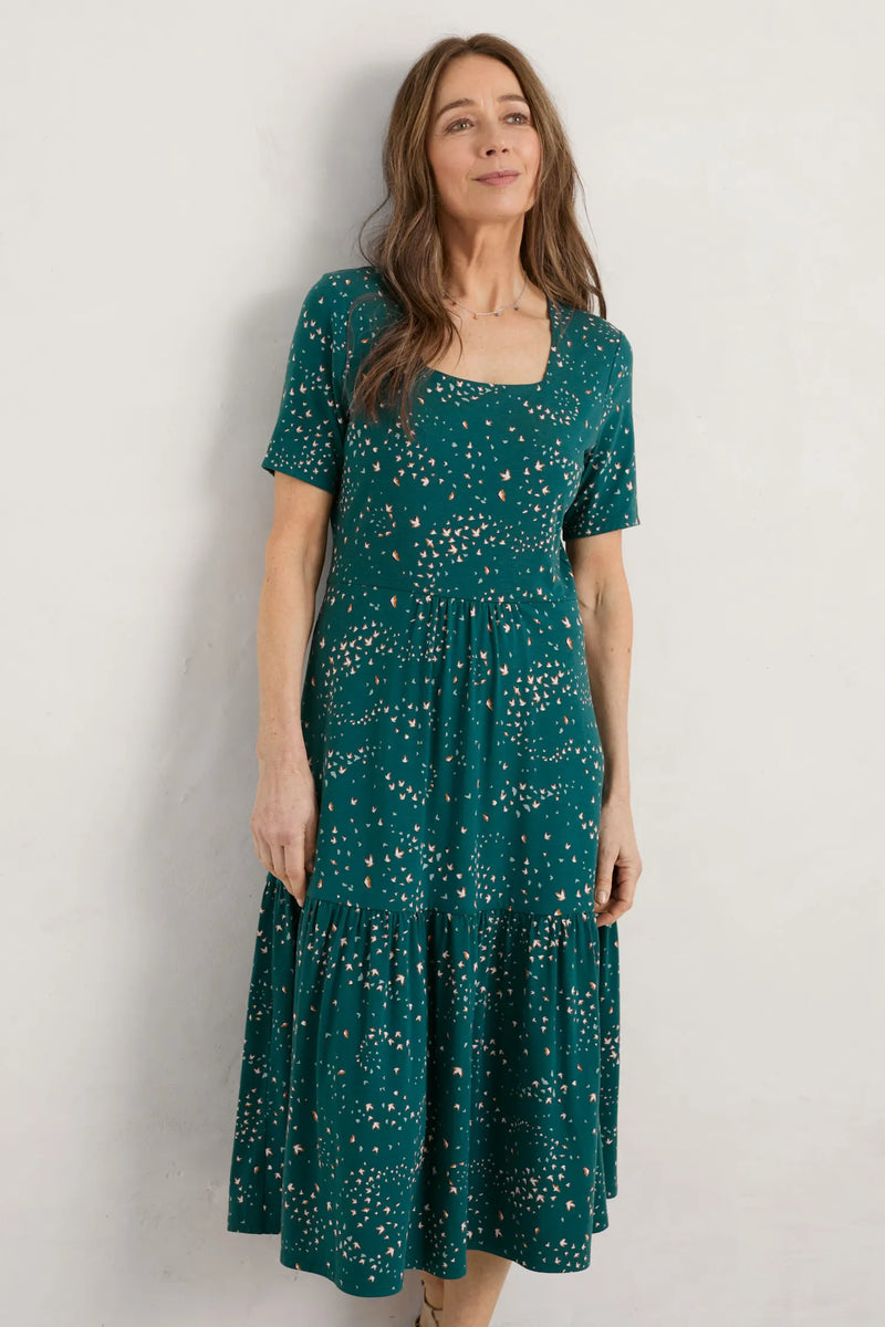 Seasalt Paint Shards Jersey Midi Dress Sam Turner & Sons