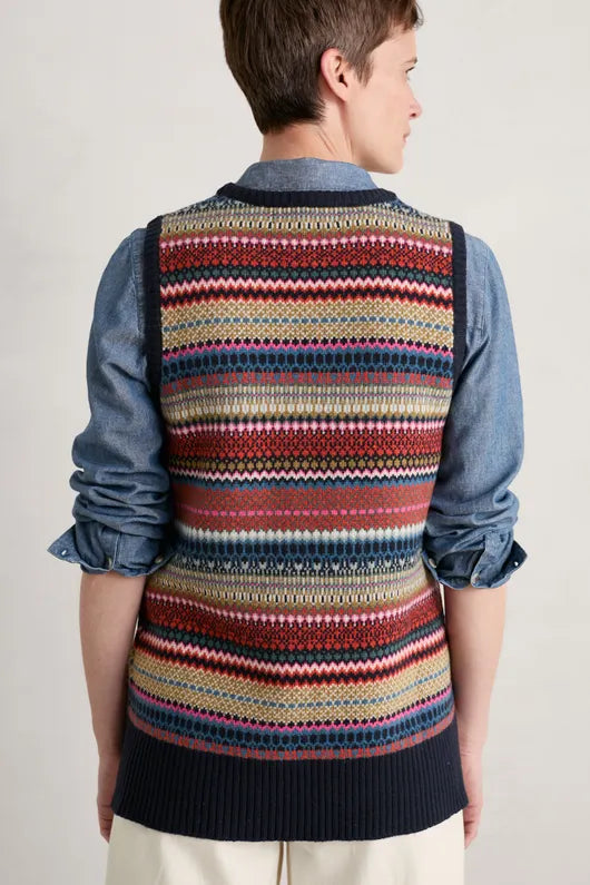 Seasalt Coupling Fair Isle Knitted Vest Sam Turner & Sons
