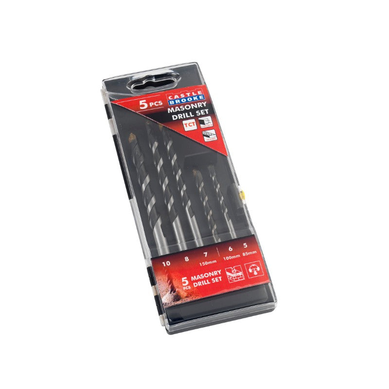 Castle Brooke 5.0/6.0/7.0/8.0/10.0mm 5pc Masonry Drill Set