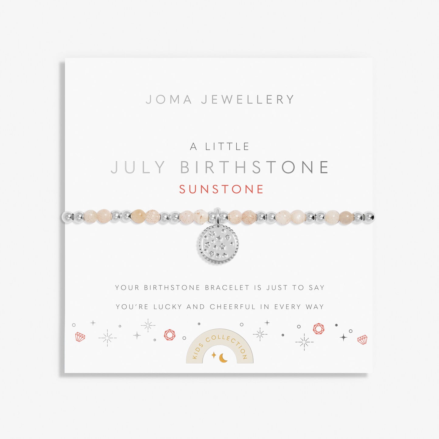Joma Jewellery Childrens A Little July Birthstone Bracelet